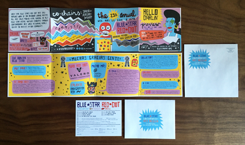 A full-suite view of the invitation collateral